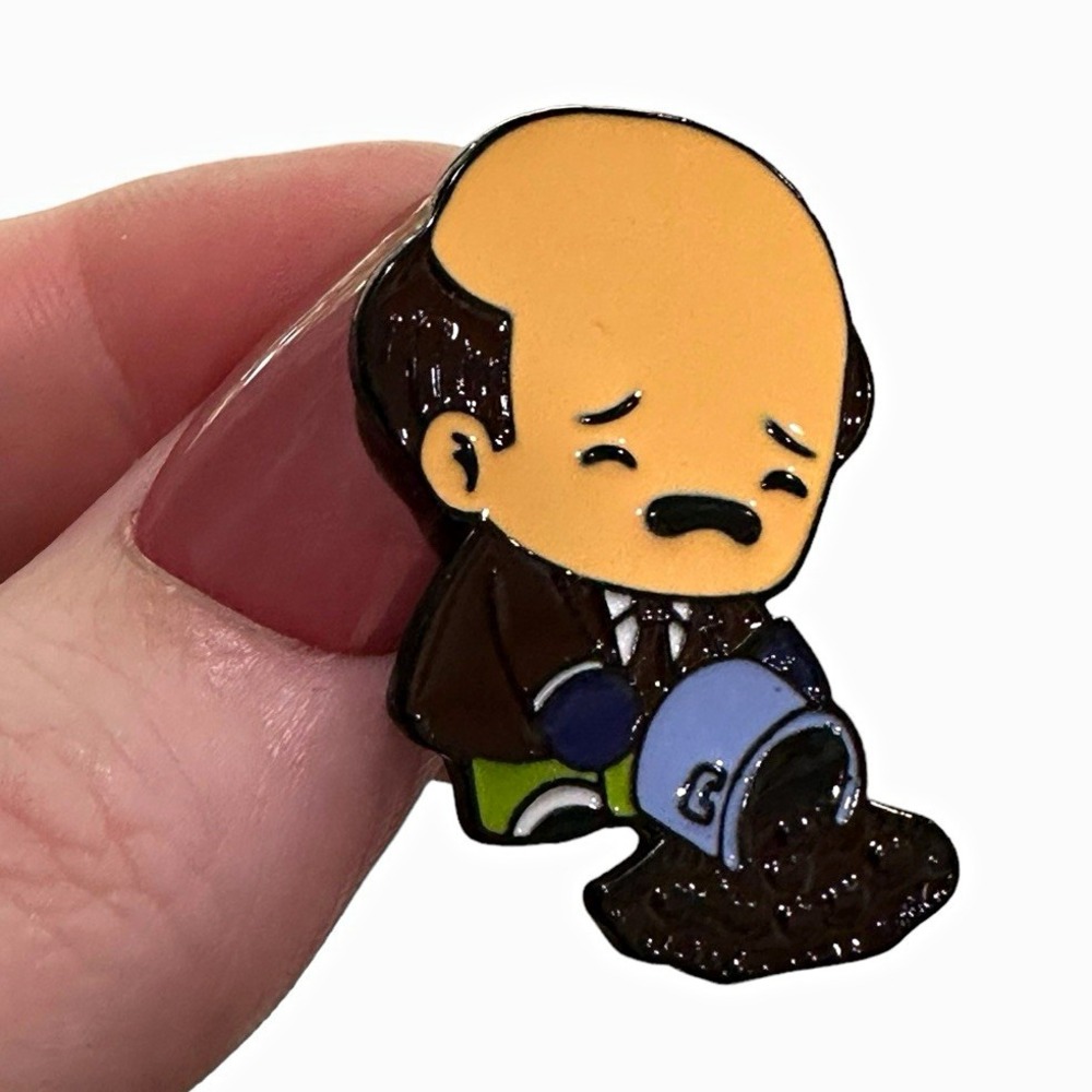 Kevin Malone Spills Chili The Office enamel pin Y2K Tv Comedy Funny Pin
